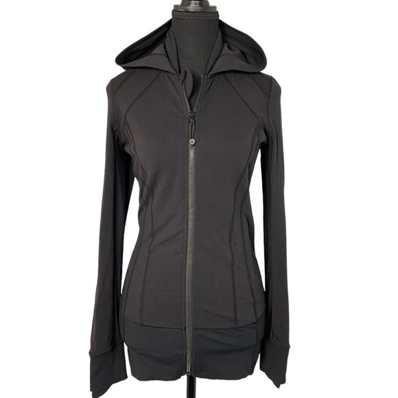 lululemon athletica Tops - Lululemon Daily Practice Black Hooded Jacket Size 4